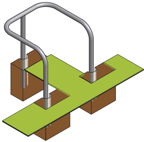 Etrier 3 pieds Ø60.3x3.2mm