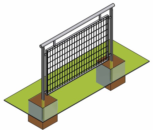 Barrière TEMPO grillagée longueur 1,50 m