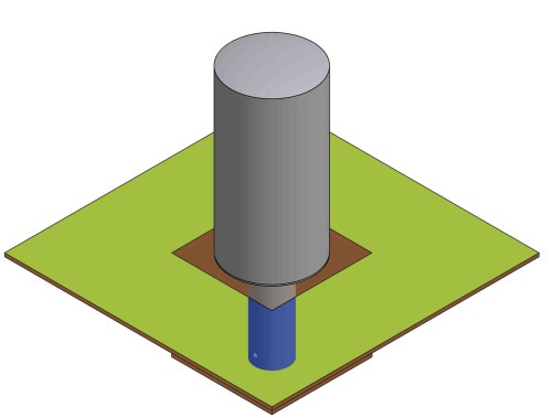 Borne TEMPS Ø244.5mm HS 500mm