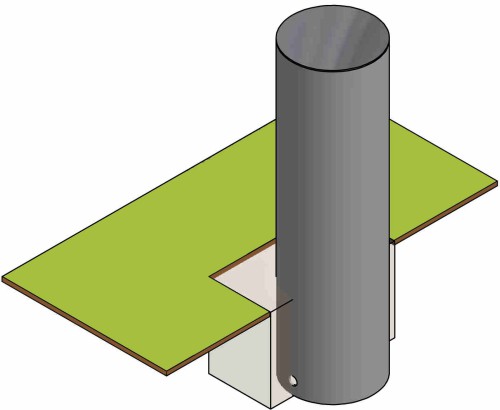 Borne TEMPLATE Ø193.7mm Ht 703mm