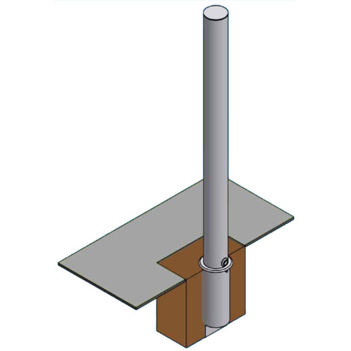 Potelet Amovible TEMPLATE Ø193.7mm, ht 1200 mm