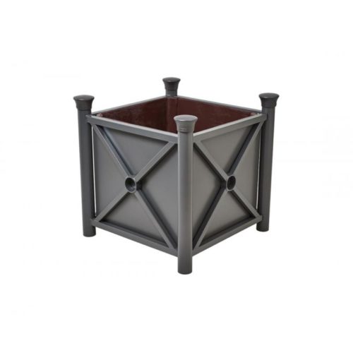 Jardinière PROVINCE pommeau INOX 800x800xh750mm