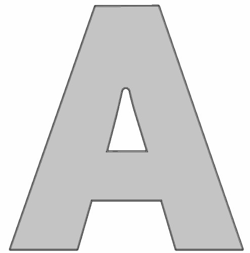 Lettre de l'alphabet en fonte