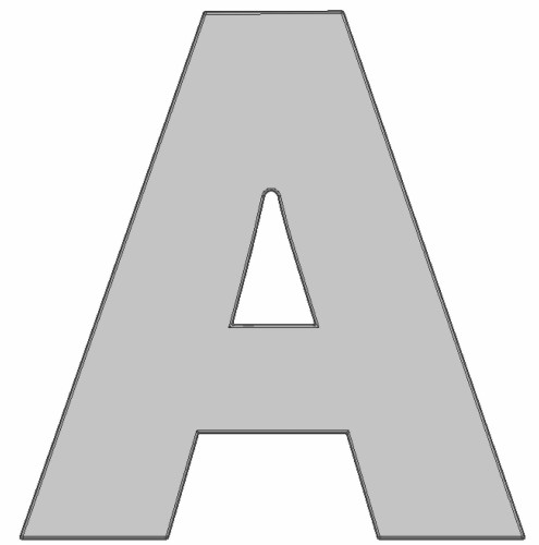 Lettre de l'alphabet en fonte, hauteur 400mm