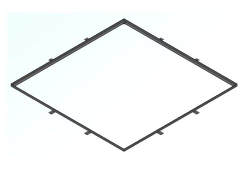 Cadre acrier pour grille d'arbre fonte, 1400x400mm
