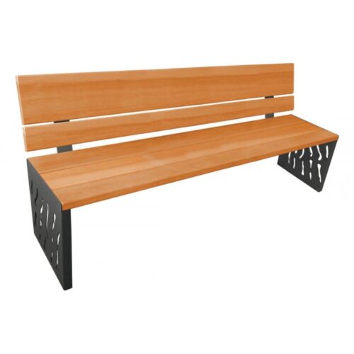 Banc public VENISE en bois tropical, 1800mm