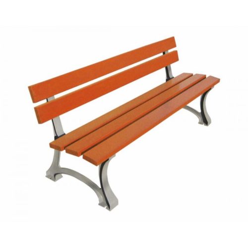 Banc public MORA en bois exotique, 1800mm