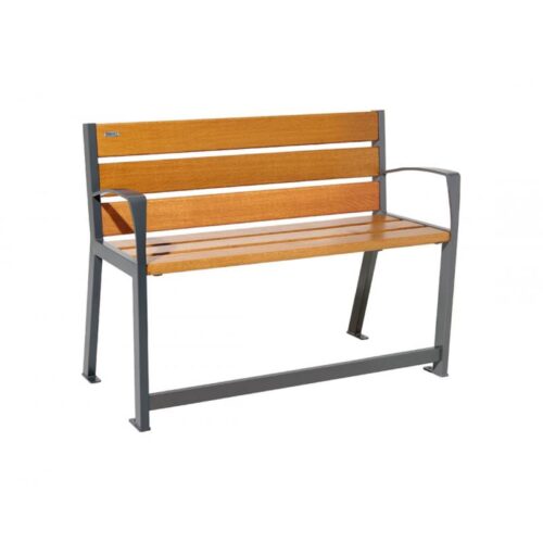 Banc public SILAOS SENIOR en bois de chêne, 1200mm