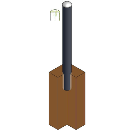 Bornes anti-bélier Ø193mm Ht 1600mm