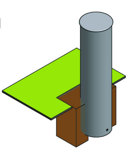 Borne TEMPO Ø168mm Ht 1200mm