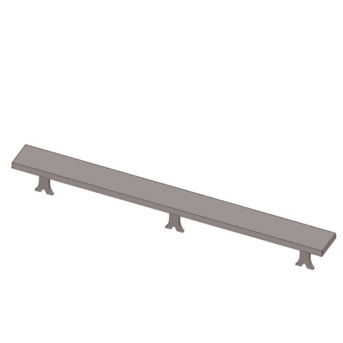 Listel plat en fonte EN-GJS-500-7 1000x100x20mm