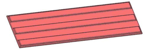 Bande de guidage en fonte 600x176mm