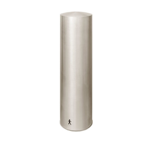 Borne ULM fixe tête bombée, Ø254mm HS 1200mm, inox 304L