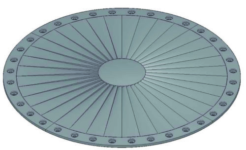 Bouclier pour rond point en fonte Ø2000 mm