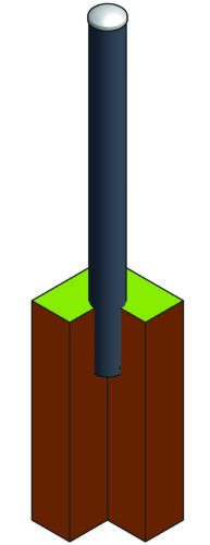 Bornes anti-bélier Ø219mm Ht 1300mm