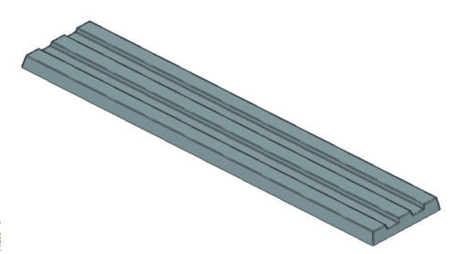 Bande de guidage en fonte 500x100mm