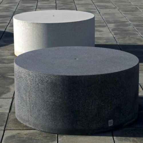 Banquette circulaire SOL 100 en béton, Ø1000mm, hauteur 450mm