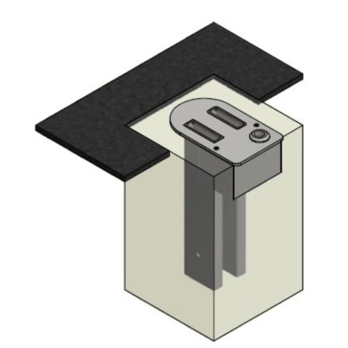 Fourreau d'amovibilité pour potelet BILAM et CAR de 60x60mm