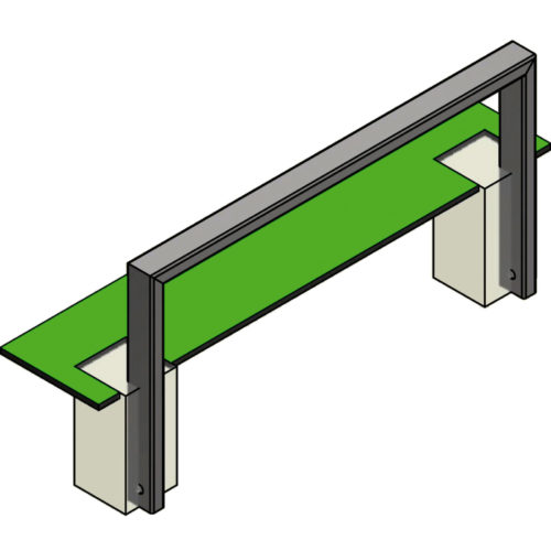 Lisse basse 50x25mm 750mm de longueur