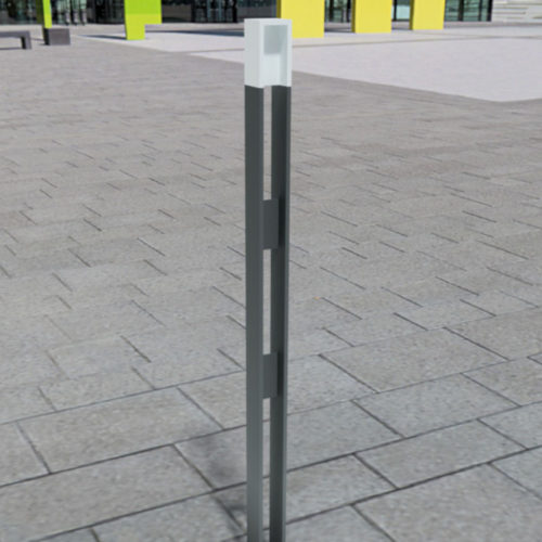 Potelet BILAM PMR fixe en acier, 60x60mm HS 1000mm