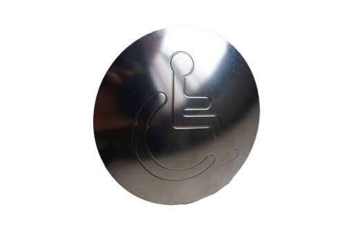 Clou en inox 316L LOGO PMR Ø100mm