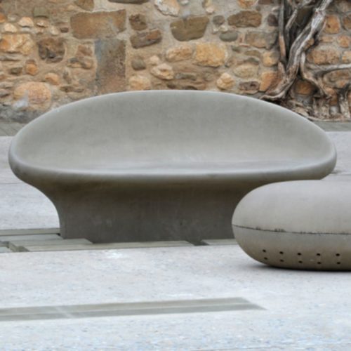 Banc public OLIVE en béton, 2000mm