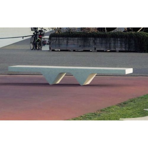 Banquette publique RIPPLE en béton, 2400mm