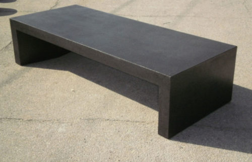 Banquette publique TARGA B en béton, 2000x800mm