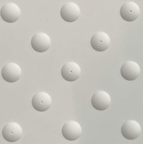 Dalles podotactiles blanc - 1350 x 412mm, préadhésivée intérieur