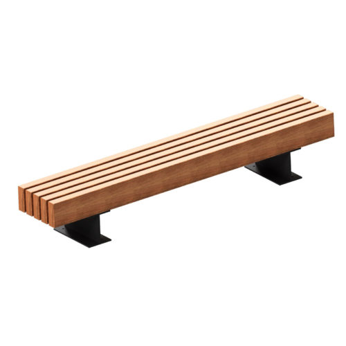 Banquette publique LAUNE en bois de pin, 2300mm