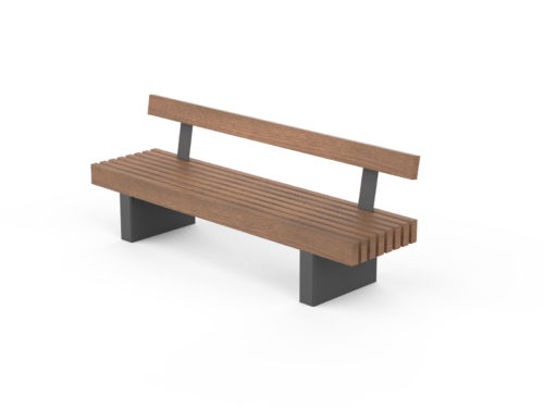 Banc SILESIA longueur 3000mm sans accoudoirs