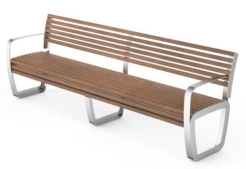 Banc TRAPO  longueur 2400 mm avec accoudoirs