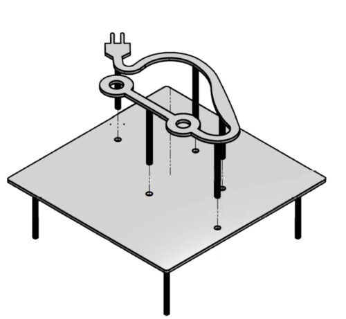 Logo véhicule électrique en inox 304L 310x155mm