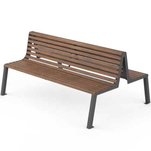 Banc double VITA en bois, 1800mm