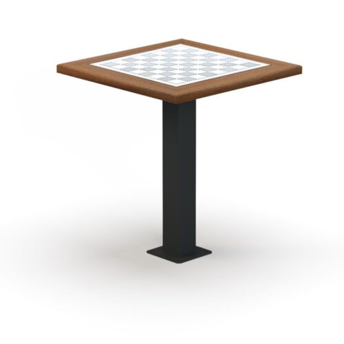 Table CHESS avec échiquier en bois