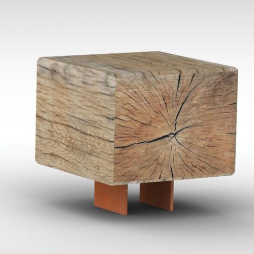 Tabouret v55 en bois de chêne, 450mm