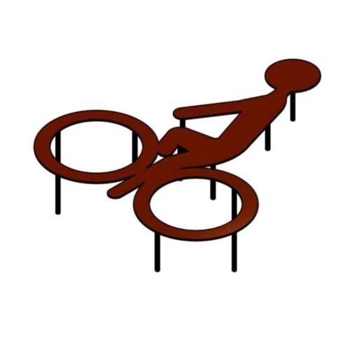 Logo vélo en inox 304L, 500x600x3mm