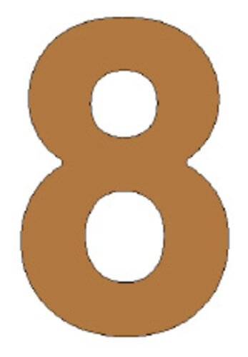 Chiffre 8 en fonte, hauteur 200mm