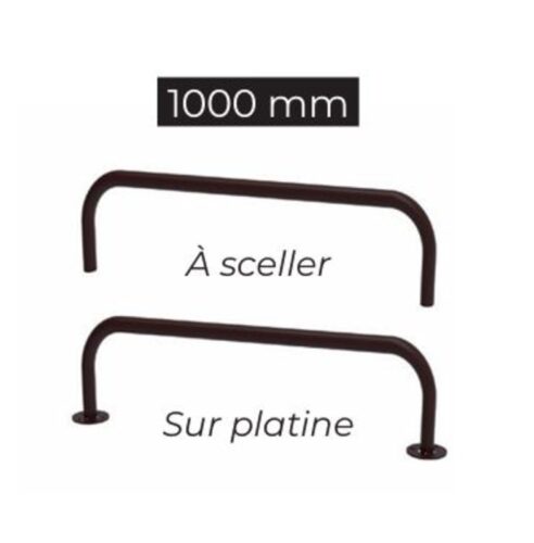 Lisse basse, longueur 1000mm, galva peint