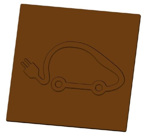 Plaque voiture électrique 622x622x20mm en fonte d'acier