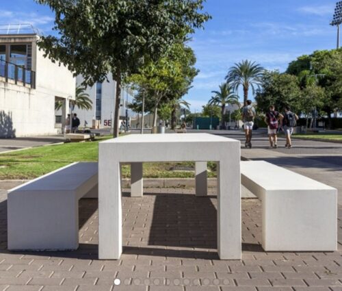 Table COMPLEX F en béton hydrofugé 1850x920x800mm