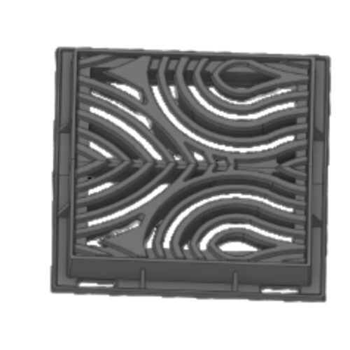 Grille concave FLORALE 500x500mm