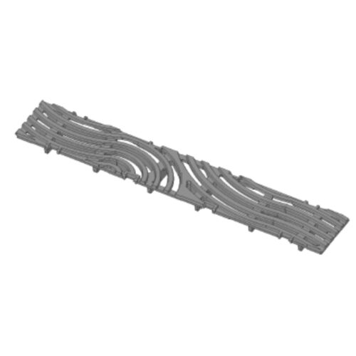 Grille concave FLORALE 1000x177mm