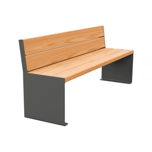 Banc public KUB en bois tropical, 1800mm