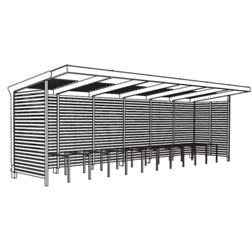 Abrivélos AE-V610-02-SD en bois 20,75m² (L.2,5 x lg.8,2 x ht.2,8m)