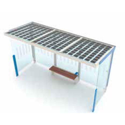 Abribus AUREO 7 m2 (1,7 × 4,2 m) toit photovoltaïque