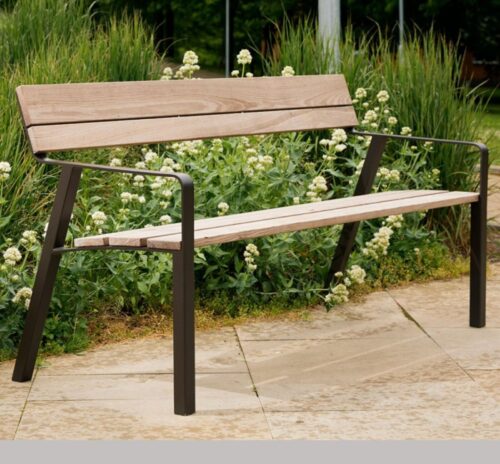 Banc public AVIELA AVL155twj en bois de Frêne thermo traité 1500mm
