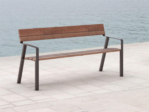 Banc public AVIELA AVL156twj en bois de Frêne thermo traité 1800mm