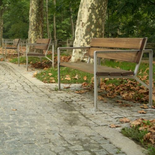 Banc public MULTILOA BMU1700 en aluminium et bois