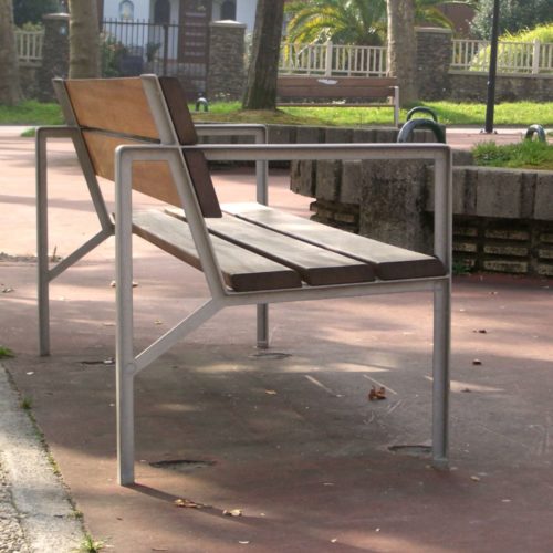 Banc public MULTILOA BMU1701 en aluminium et bois d'elondo